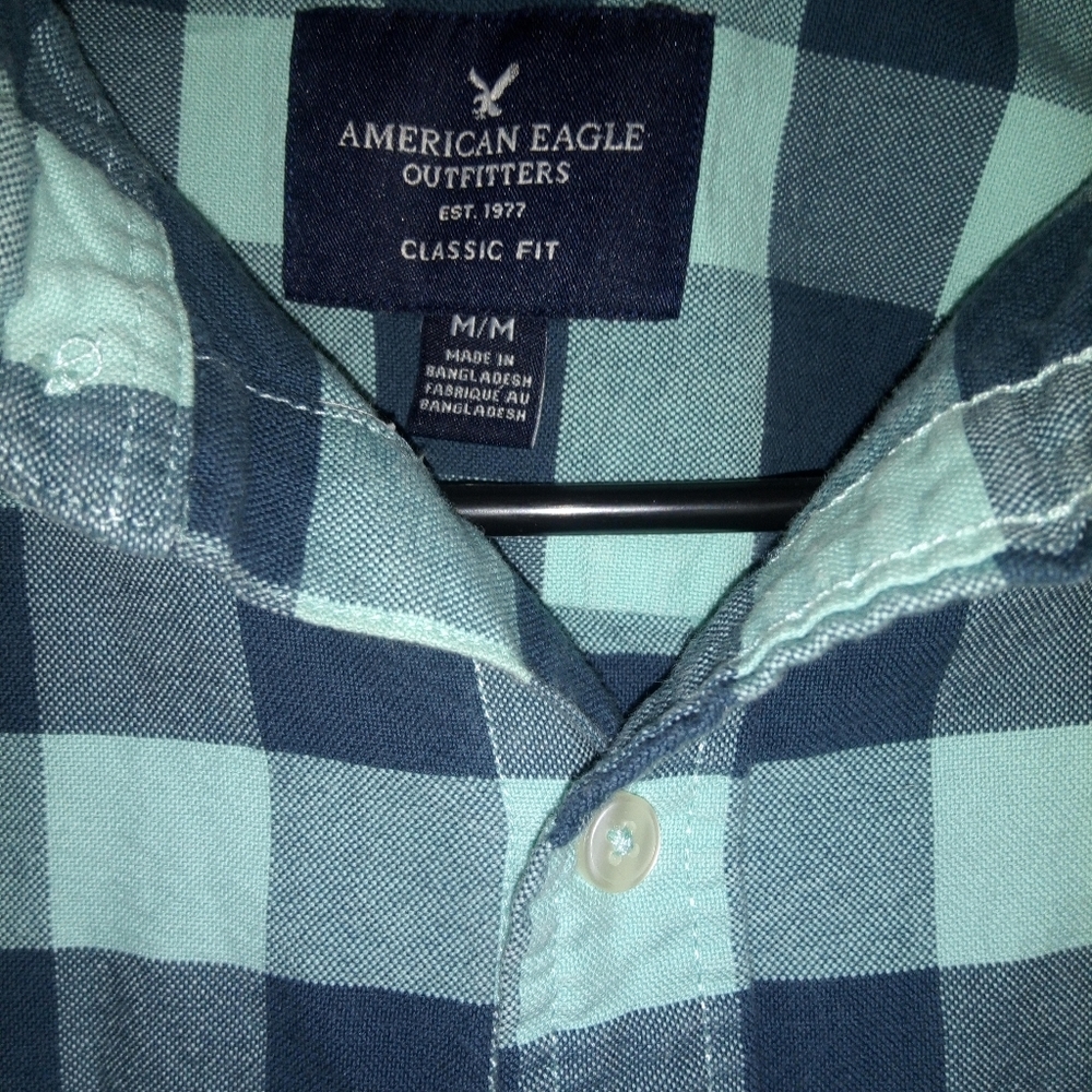 American eagle button up casual dress shirt